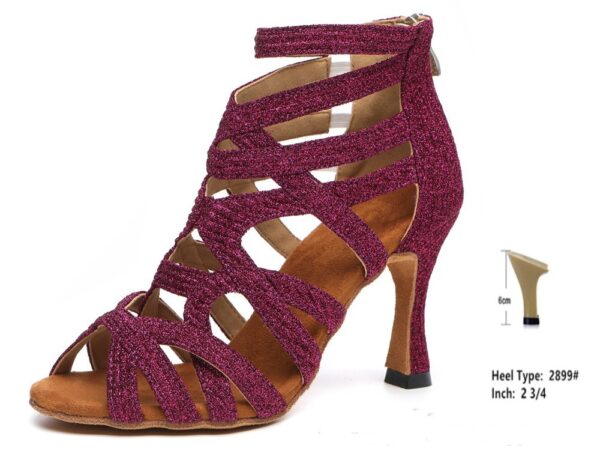 High-Top Peep-Toe Stage Boots – Edgy Fabric Booties with 6-8CM Heels & Fish Mouth Toe - Image 5