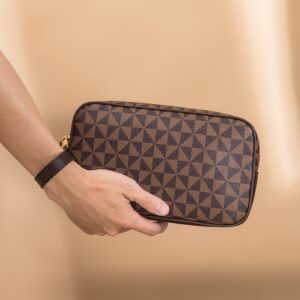 Personalized PVC Clip Wallet – Waterproof Business Travel Clutch with Phone Pocket & Zipper Compartment