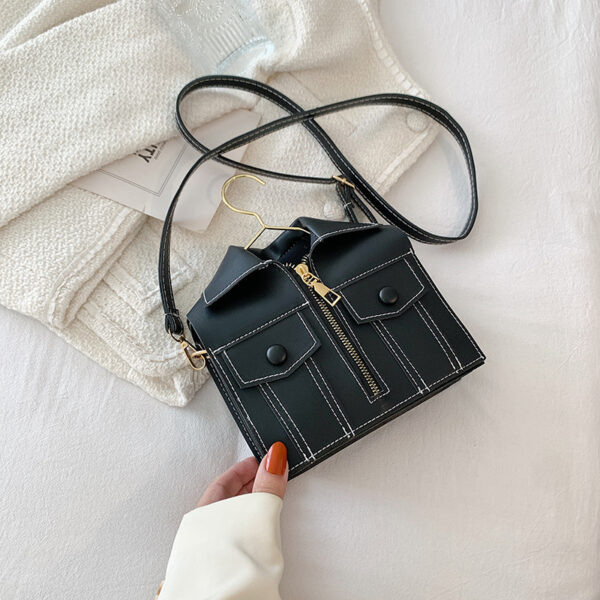 Structured Street Crossbody Bag – PU Leather Small Square Shoulder Bag with Document Organizer | Summer Colors - Image 3