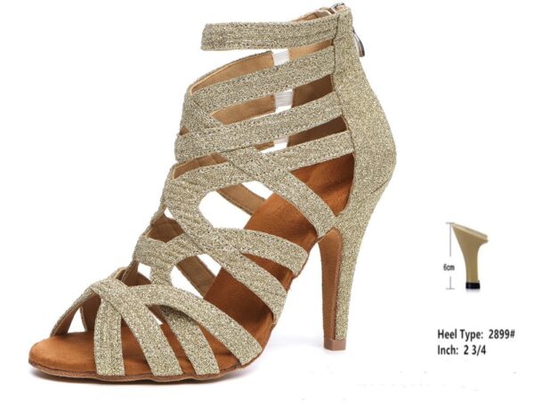 High-Top Peep-Toe Stage Boots – Edgy Fabric Booties with 6-8CM Heels & Fish Mouth Toe - Image 8