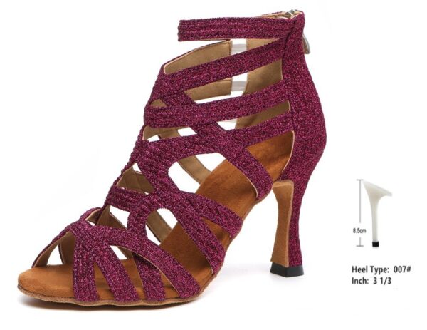 High-Top Peep-Toe Stage Boots – Edgy Fabric Booties with 6-8CM Heels & Fish Mouth Toe - Image 3
