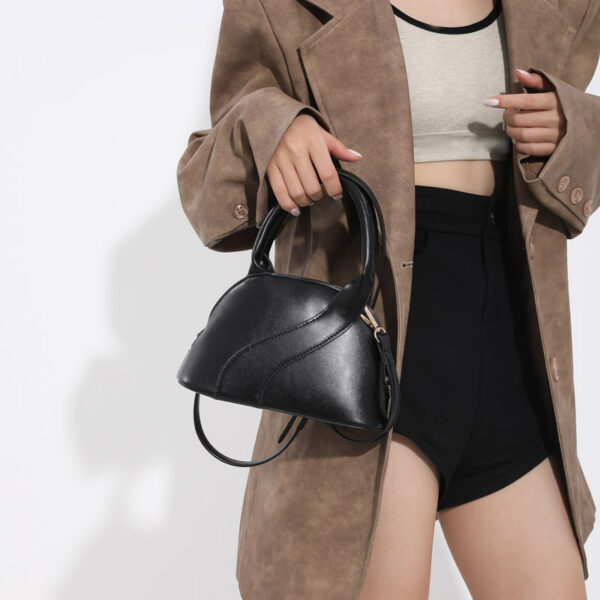Textured Shell Bag – Trendy PU Handbag with Phone Compartment - Image 8