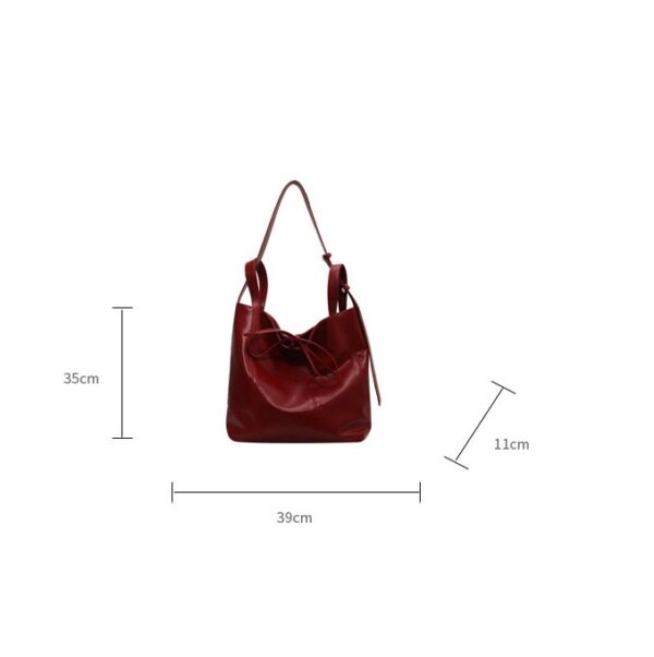 Casual Large Capacity Tote Bag – Portable PU Fashion Bag with Phone Pocket & Urban Design - Image 6