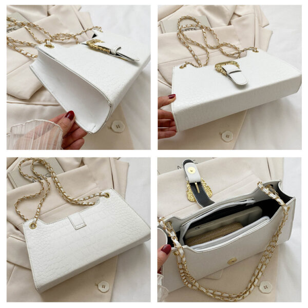 Women's Casual Crossbody Bag – Trendy Square Shoulder Bag with Chain Strap | PU Leather, Street Style - Image 10