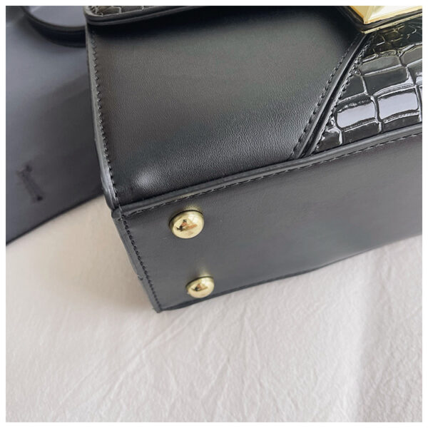 Stone Pattern & Crocodile Stitch Crossbody Bag – Women’s Medium-Soft PU Leather Shoulder Purse for Daily Use - Image 10