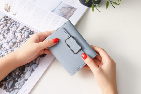 Plaid Fashion Wallet – Compact PU Leather Clutch with Multi-Compartment Organizer - Image 2