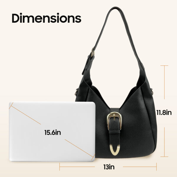 PU Leather Tote Bag – Lightweight Soft Shoulder Purse with Zipper & Multi-Compartment Design for Work, Travel & Daily Use - Image 2