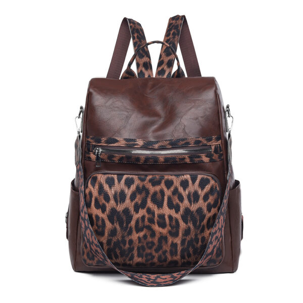 Vintage Retro Backpack – Large Capacity Anti-Theft Commute Bag with Multiple Pockets | Soft PU Travel Backpack for Work & Travel - Image 4