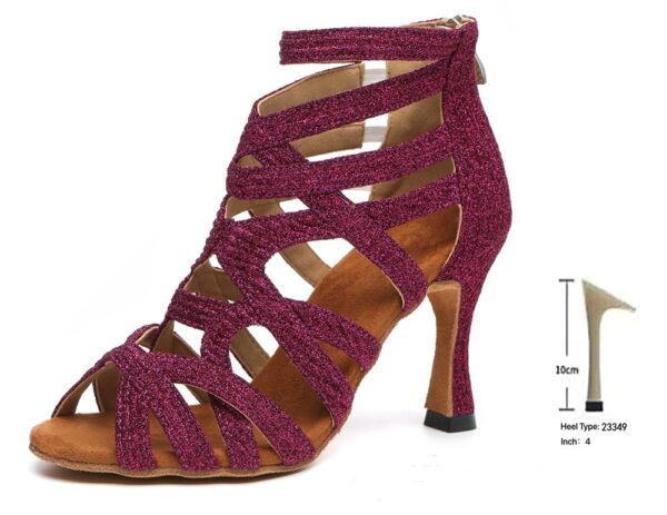High-Top Peep-Toe Stage Boots – Edgy Fabric Booties with 6-8CM Heels & Fish Mouth Toe - Image 7