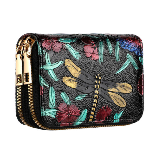 Women's Hand-Painted Floral Wallet – Anti-Theft PU Leather with 12+ Card Slots & Waterproof Design - Image 7