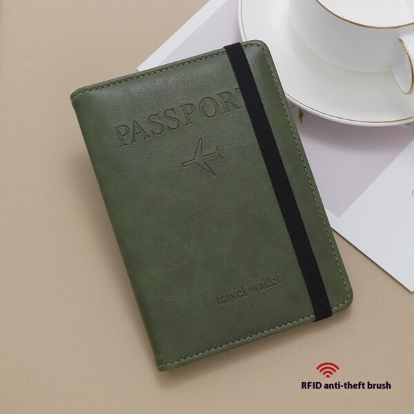 RFID-Blocking Passport Holder – Multi-Function Travel Wallet with SIM Card Storage & PU Leather - Image 7