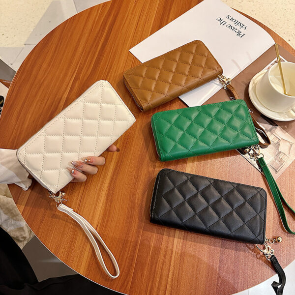Rhombus Geometric Wallet – Women’s Stylish Long European & American Fashion PVC Clutch | Wear-Resistant, Multi-Color Patterns - Image 8