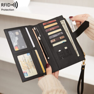RFID-Blocking Travel Wallet – Anti-Theft Passport Holder with Waterproof Design for Men & Women