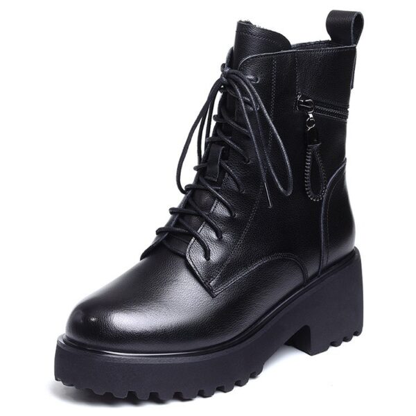 Women's Thick-Soled Winter Boots – Fluffy Snow Boots with PU Upper & Warm Lining | Height-Boosting - Image 6
