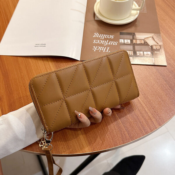 Rhombus Geometric Wallet – Women’s Stylish Long European & American Fashion PVC Clutch | Wear-Resistant, Multi-Color Patterns - Image 5