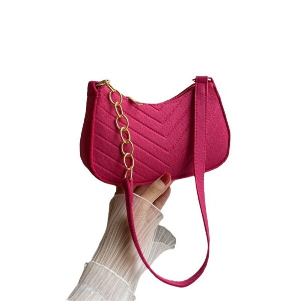 Simple Messenger Bag – Large Capacity Soft Felt Shoulder Bag - Image 4