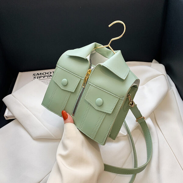Structured Street Crossbody Bag – PU Leather Small Square Shoulder Bag with Document Organizer | Summer Colors - Image 2