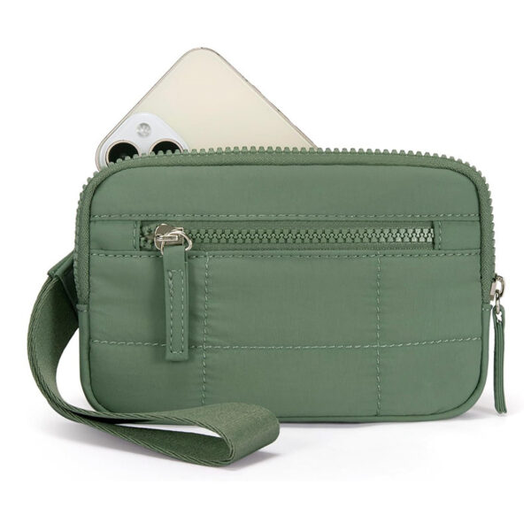 Anti-Theft RFID Wrist Wallet – Quilted Nylon Women’s Wristband Purse with Card Protection - Image 10