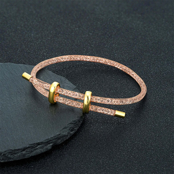 Rhinestone Mesh Star Bracelet – Sparkling Zircon Inlaid Copper Jewelry for Women & Men | Luxury Unisex Gift for Trade Shows - Image 9