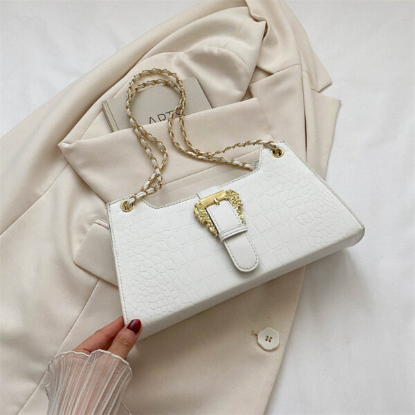 Women's Casual Crossbody Bag – Trendy Square Shoulder Bag with Chain Strap | PU Leather, Street Style - Image 2