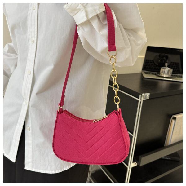 Simple Messenger Bag – Large Capacity Soft Felt Shoulder Bag - Image 8