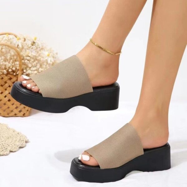 Women's Wedge Platform Slippers – All-Match Round-Toe Sandals | European & American Style - Image 7