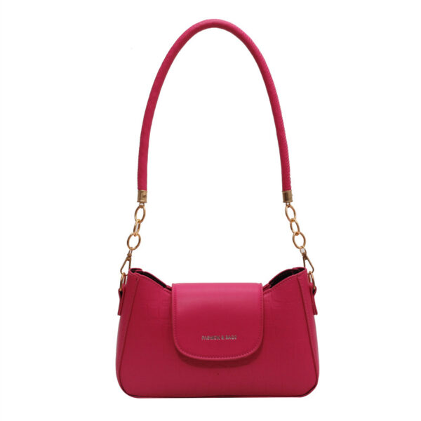 French-Inspired Personalized Messenger Bag – Stylish All-Match Soft PU Shoulder Bag with Chain Strap | Urban Multi-Pocket Design - Image 9