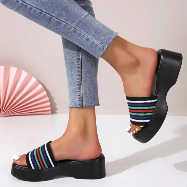 Women's Wedge Platform Slippers – All-Match Round-Toe Sandals | European & American Style - Image 9