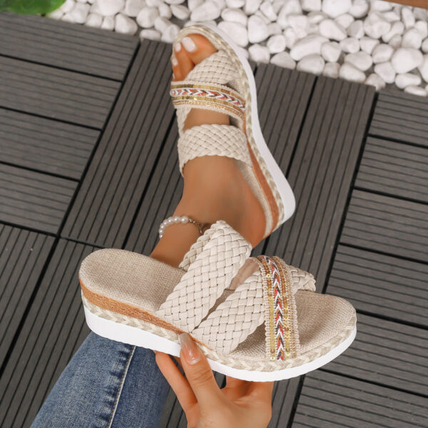 Women’s Hemp Rope Woven Slippers – Thick Sole Eco-Friendly Casual Shoes with PU Lining | European Style - Image 5