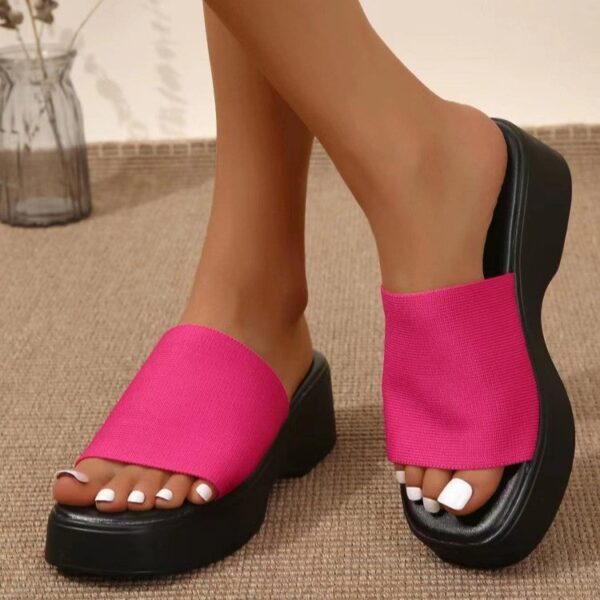 Women's Wedge Platform Slippers – All-Match Round-Toe Sandals | European & American Style - Image 3