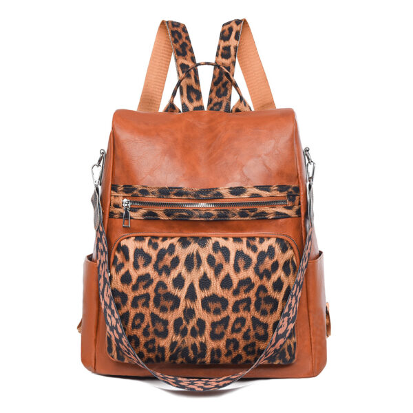 Vintage Retro Backpack – Large Capacity Anti-Theft Commute Bag with Multiple Pockets | Soft PU Travel Backpack for Work & Travel - Image 3