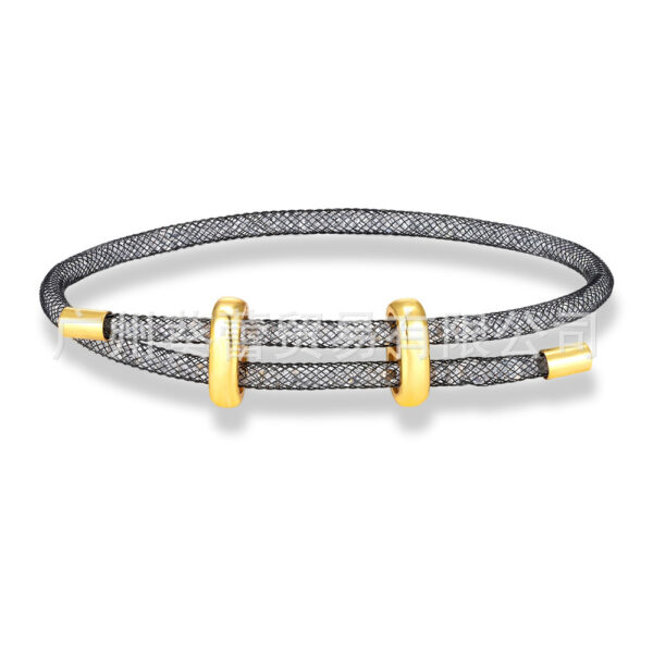 Rhinestone Mesh Star Bracelet – Sparkling Zircon Inlaid Copper Jewelry for Women & Men | Luxury Unisex Gift for Trade Shows - Image 8