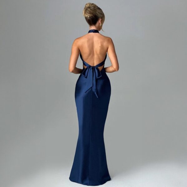 Summer Backless Lace-Up Dress – Sleeveless Hipster Street Style Mid Waist Long Skirt - Image 4