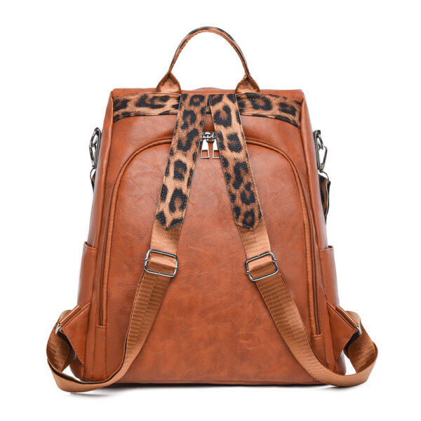 Vintage Retro Backpack – Large Capacity Anti-Theft Commute Bag with Multiple Pockets | Soft PU Travel Backpack for Work & Travel - Image 2