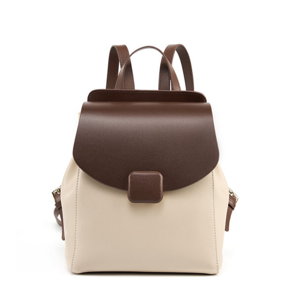 Women’s Compact Leather Travel Backpack – Lightweight Anti-Theft Design with Large Capacity - Image 2