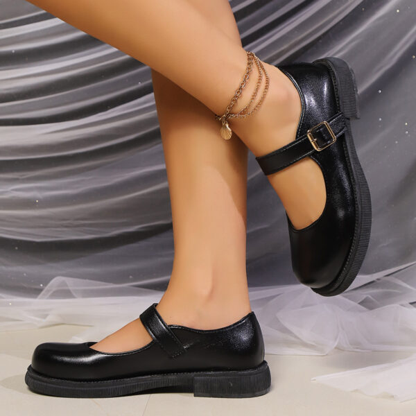 Plus Size Belt Buckle Flats – European Style Slip-On Women’s Shoes with Flat Rubber Sole - Image 7