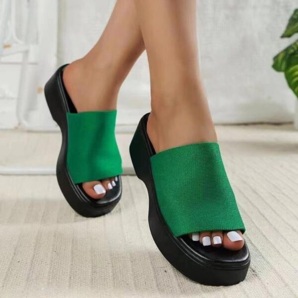 Women's Wedge Platform Slippers – All-Match Round-Toe Sandals | European & American Style - Image 5