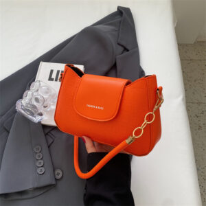 French-Inspired Personalized Messenger Bag – Stylish All-Match Soft PU Shoulder Bag with Chain Strap | Urban Multi-Pocket Design