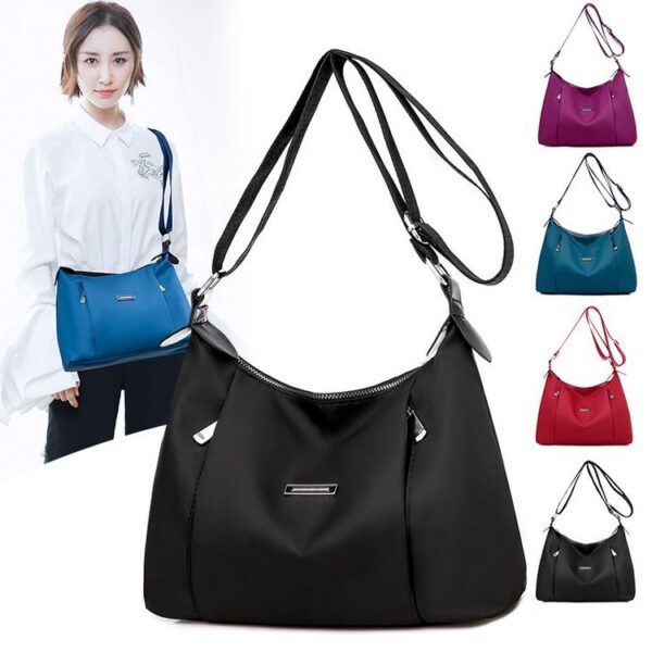 Crossbody Bag – Lightweight Oxford Cloth Shoulder Bag with Horizontal Square Design - Image 5
