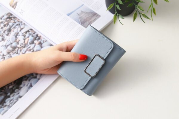 Plaid Fashion Wallet – Compact PU Leather Clutch with Multi-Compartment Organizer - Image 6
