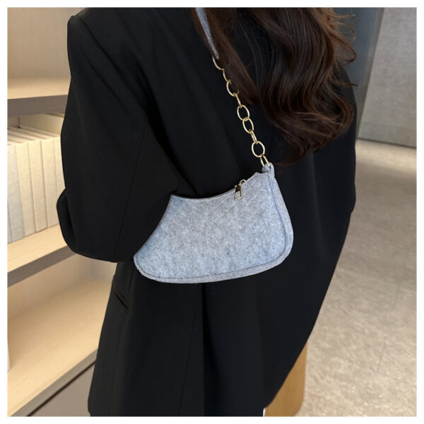 Simple Messenger Bag – Large Capacity Soft Felt Shoulder Bag - Image 7