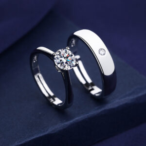 Adjustable Couple Rings – Electroplated Copper Matching Set for Him & Her | Unisex Love Bands