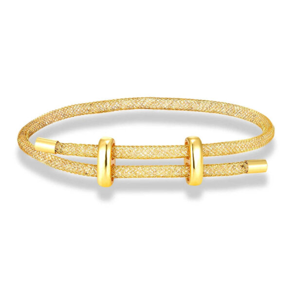 Rhinestone Mesh Star Bracelet – Sparkling Zircon Inlaid Copper Jewelry for Women & Men | Luxury Unisex Gift for Trade Shows - Image 3
