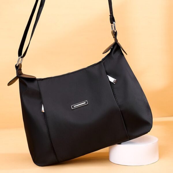 Crossbody Bag – Lightweight Oxford Cloth Shoulder Bag with Horizontal Square Design - Image 2