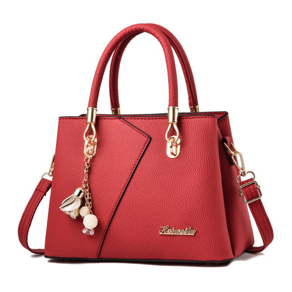 Autumn-Winter Litchi Pattern Messenger Bag – Stylish PU Leather Shoulder Bag for Business Commute with Multi-Pockets - Image 6
