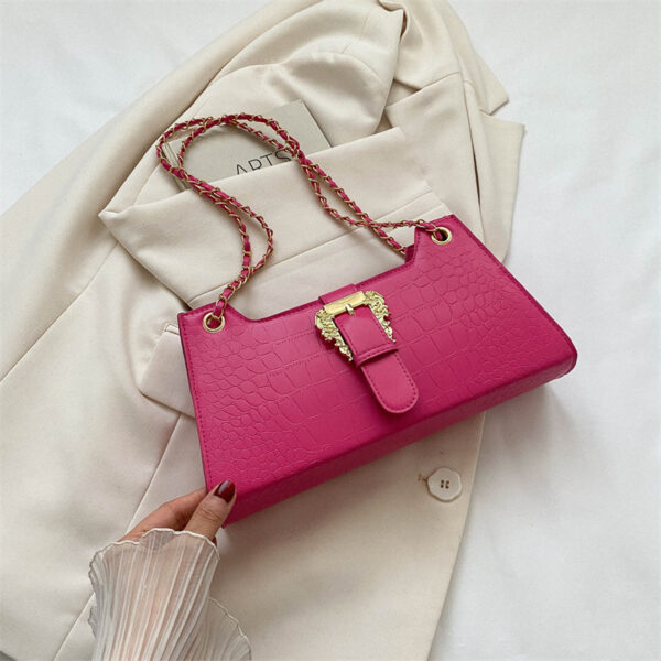 Women's Casual Crossbody Bag – Trendy Square Shoulder Bag with Chain Strap | PU Leather, Street Style - Image 5