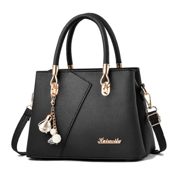 Autumn-Winter Litchi Pattern Messenger Bag – Stylish PU Leather Shoulder Bag for Business Commute with Multi-Pockets - Image 3