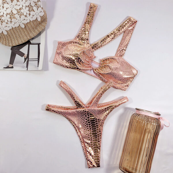 Snake Print Bikini – Sexy Bronzing One-Piece Swimsuit for Women | High-Stretch Polyester & Spandex - Image 5
