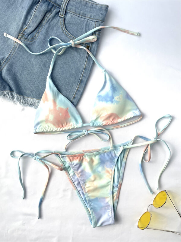 Women’s Tie-Dye Bikini Set – Sexy Split Swimsuit with Removable Padding | 2-Piece & 3-Piece Options | Pool & Beach Ready - Image 8