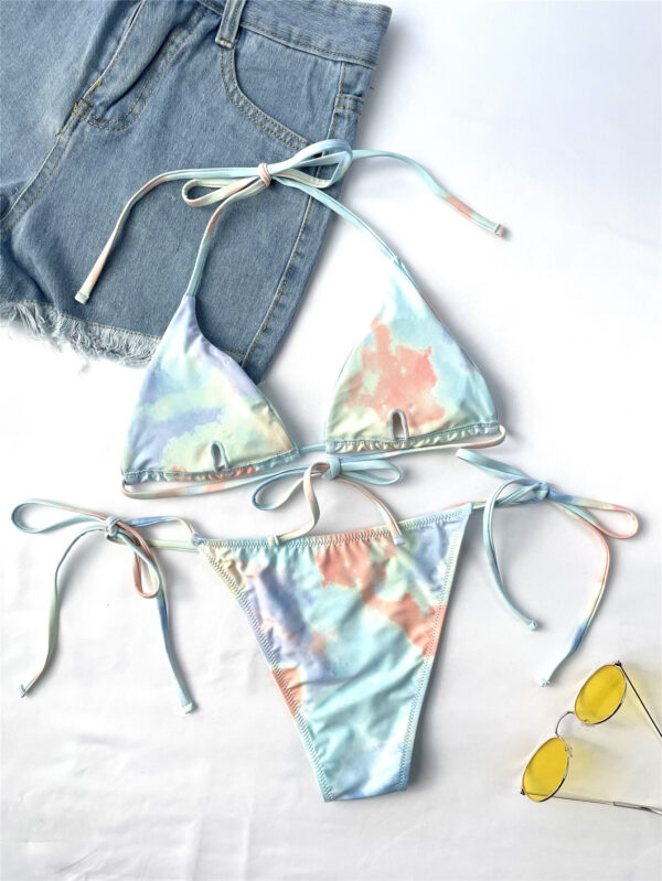 Women’s Tie-Dye Bikini Set – Sexy Split Swimsuit with Removable Padding | 2-Piece & 3-Piece Options | Pool & Beach Ready - Image 6